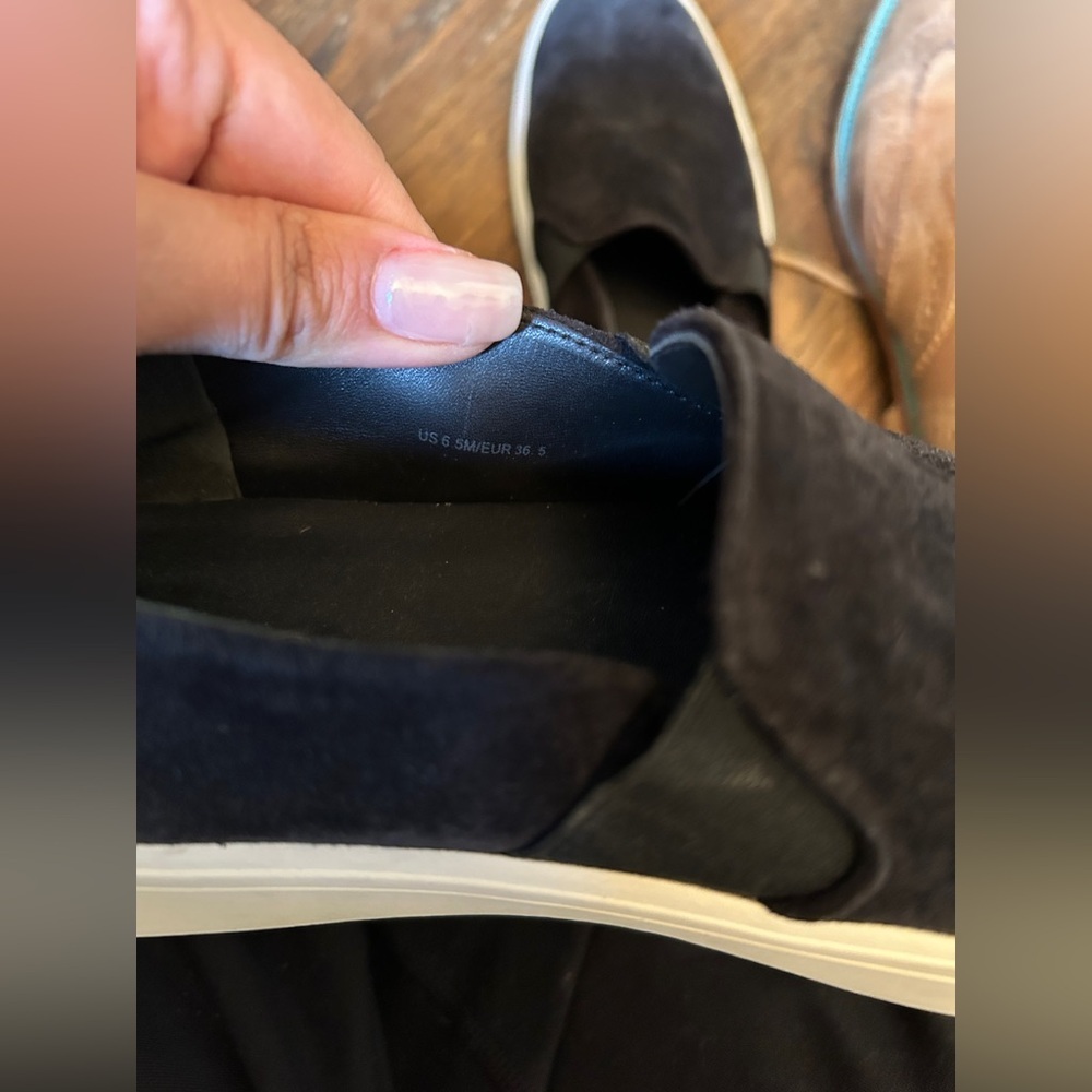 Vince Blair black velvet slip on sneakers - Picture 6 of 6